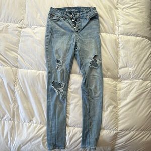 high waist skinny jeans